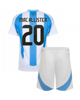 Argentina Alexis Mac Allister #20 Maglia Gara Casa Repliche Copa America 2024 Bambino